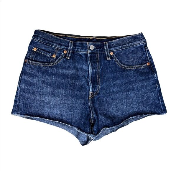 Levi’s 501 Denim Cut off High Rise Shorts Size 28 - Picture 1 of 7